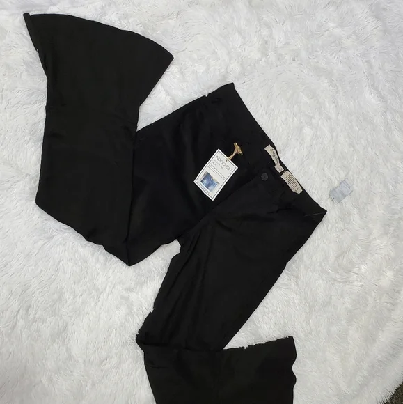 NWT!! INDIGO REIN BLACK VELVET SMOOTH MEDIUM RISE FUT & FLARE BELL BOTTOMS! - Picture 12 of 16